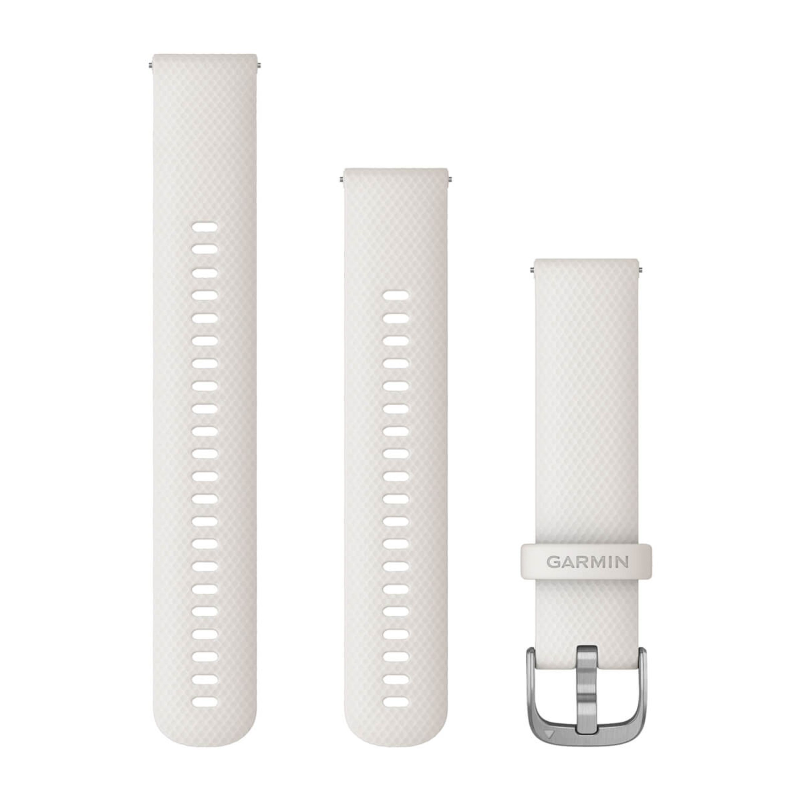 Quick Release Bands (20 Mm) - Ivory With Silver Hardware