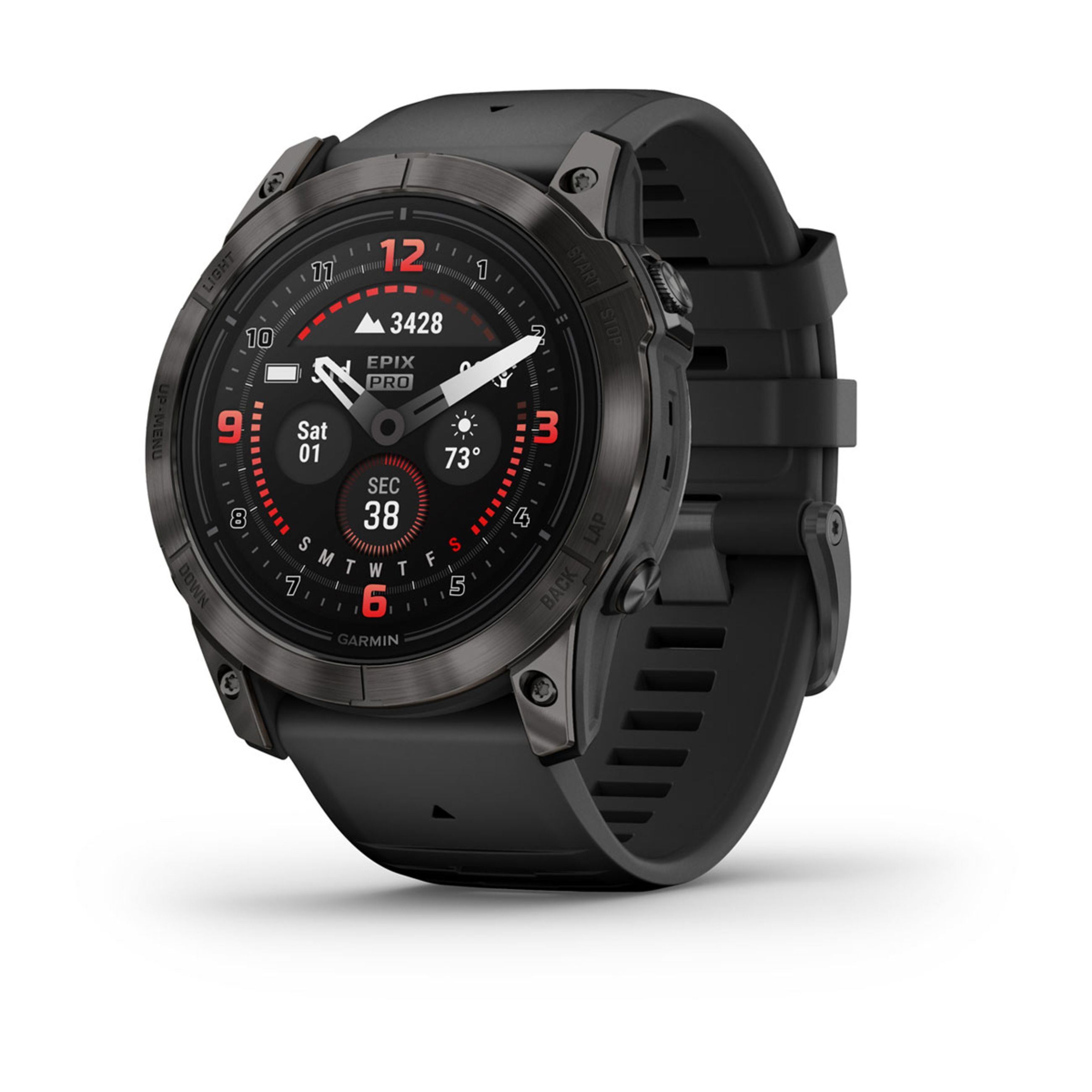 Epix Pro (Gen 2) – Sapphire Edition | 47 Mm - Carbon Gray Dlc Titanium With Black Band