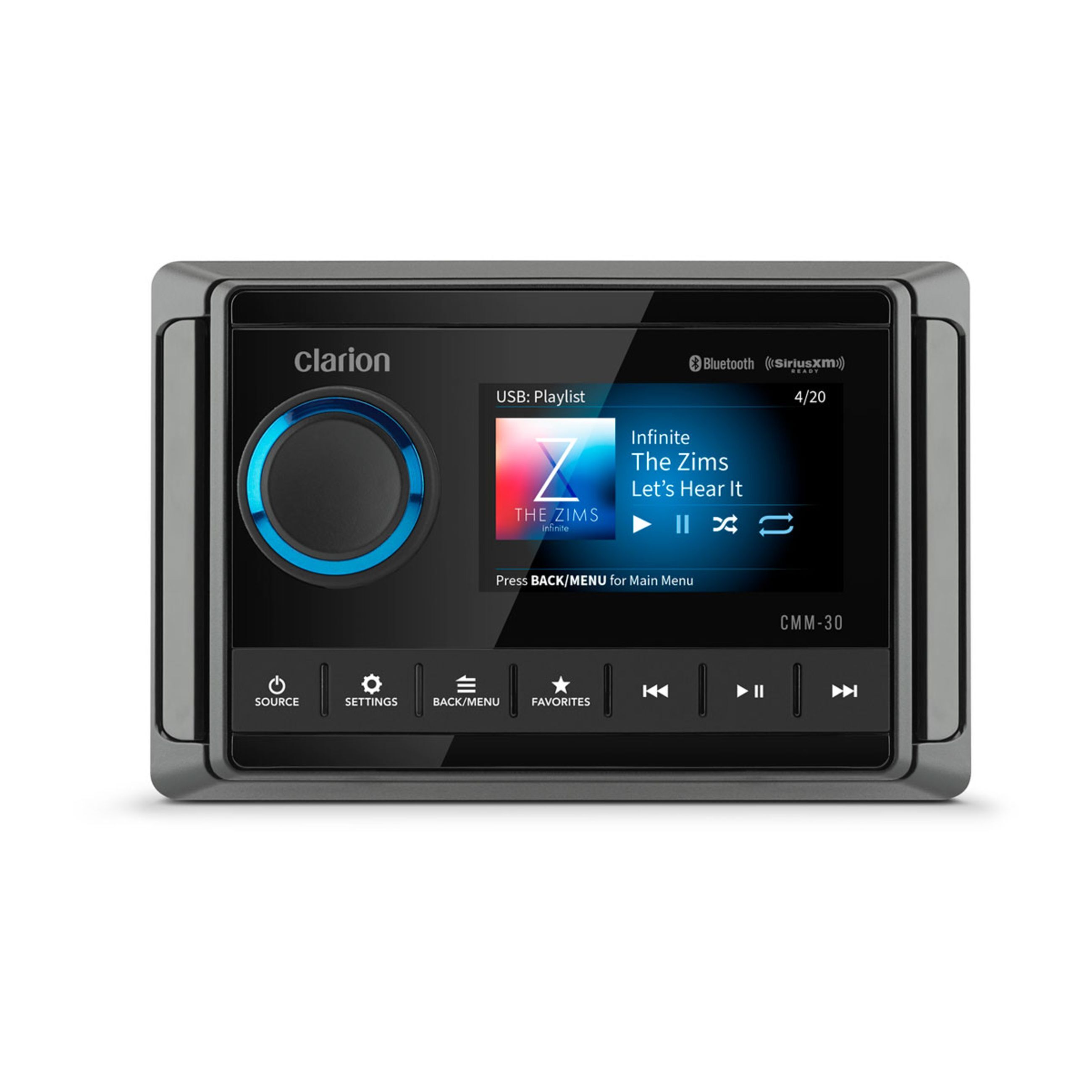 Clarion Marine Source Unit - With Lcd Display (Cmm-30)