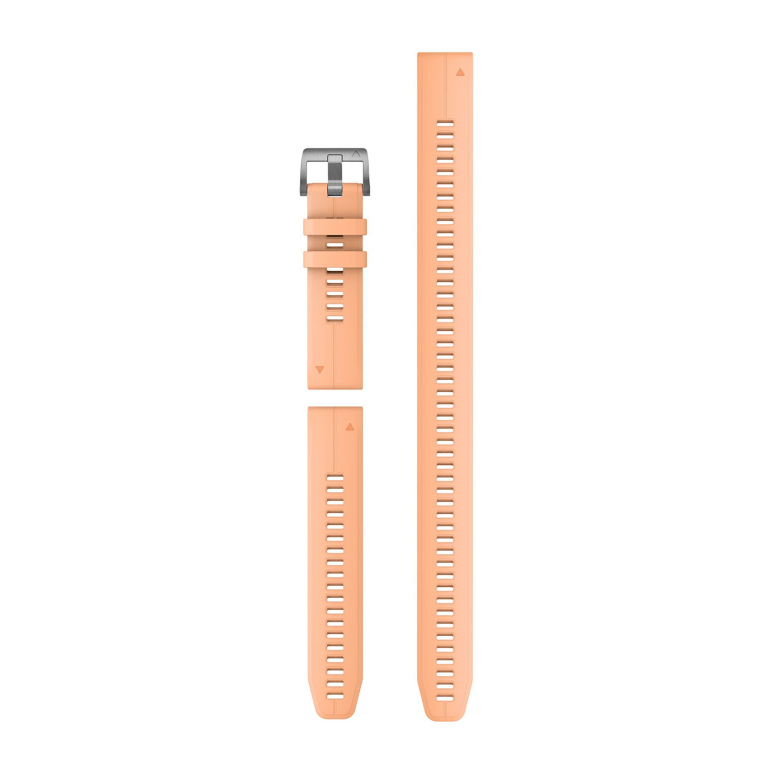 Quickfit 22 Watch Straps - Shell Pink Silicone (3-Piece Dive Set)