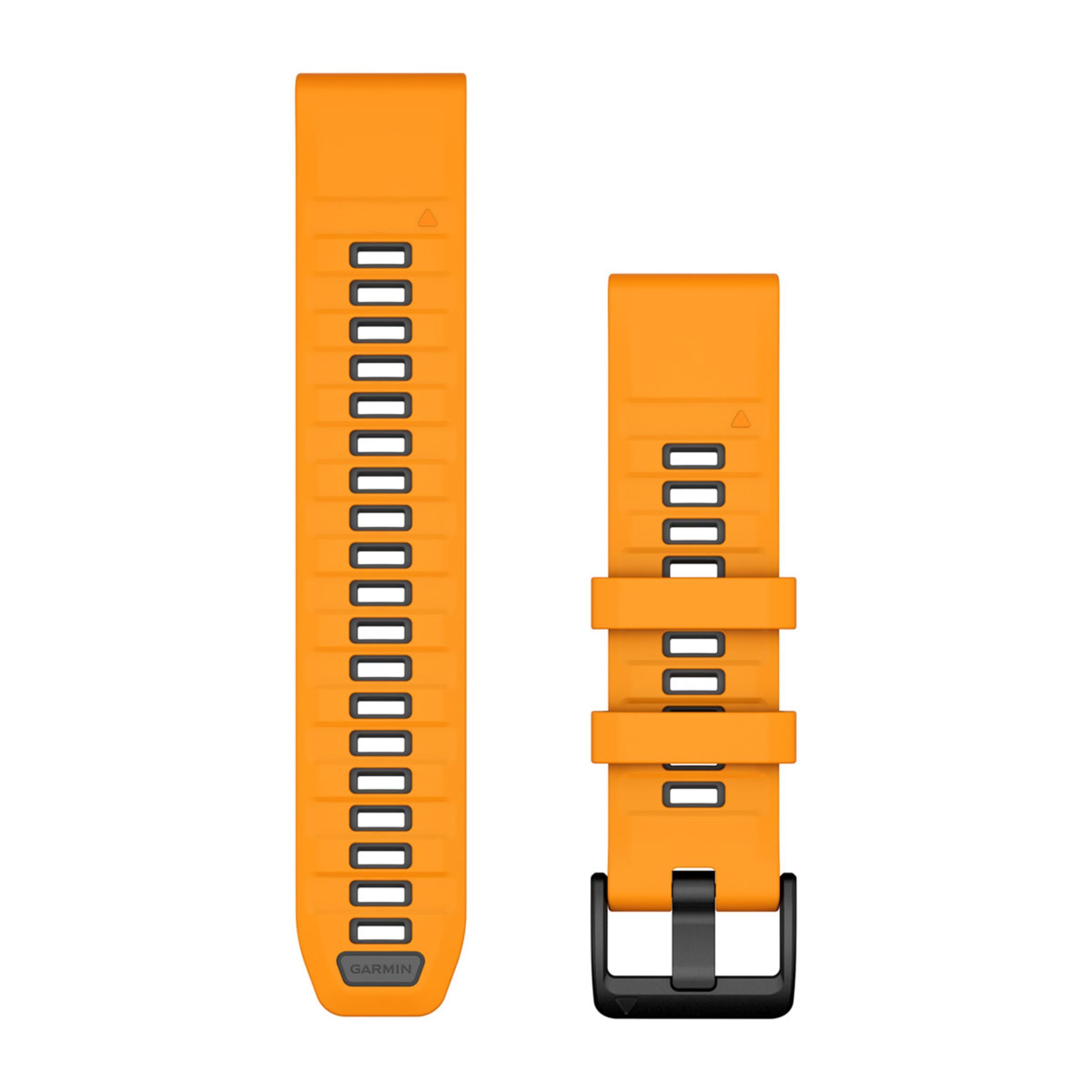 Quickfit 22 Watch Straps - Spark Orange/Graphite Silicone
